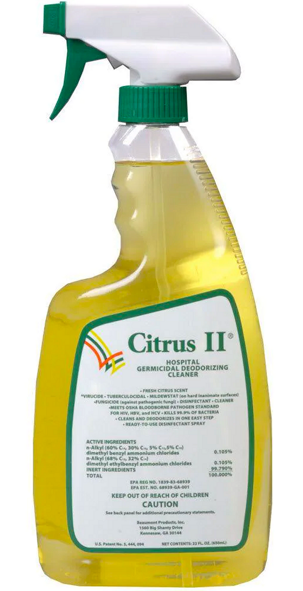 Citrus II Hospital Germicide Cleaner Spray 22 oz.